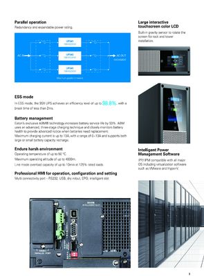 UPS power supply  global brand Eaton 500KVA 10000 Online UPS 15-20KVA for  Government Project Data Center