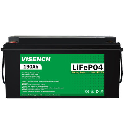 Visench Solar System Lifepo4 Battery Pack Batterie agli ioni di litio Lifepo4 12V 190AH Batterie agli ioni di litio