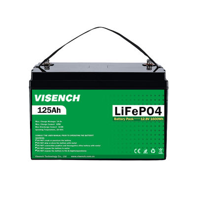 Batteria di stoccaggio di energia Visench personalizzazione 12V 125Ah Rv Batteria al litio ferro fosfato 12V Lifepo4 Batteria