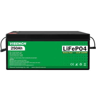 Visench Deep Cycle Storage Energy System 12V 250Ah LiFePO4 Batteria ricaricabile al litio ferro fosfato