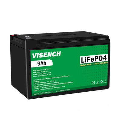 Visench Prismatic 12V 12.8V 9Ah ricaricabile batteria al litio ferro fosfato Lifepo4