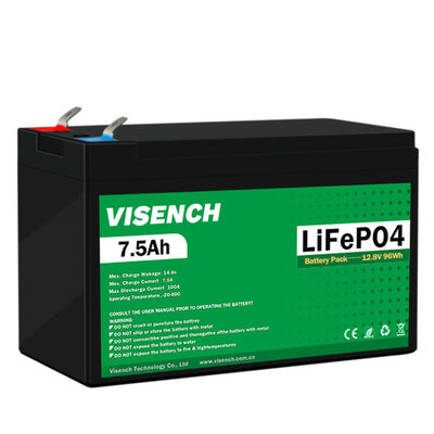 Visench Deep Cycles 12V 7.5Ah Lifepo4 batteria ricaricabile al litio ferro fosfato
