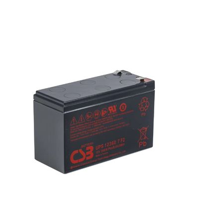 Batteria CSB UPS123607 12V 360W 7Ah ad alte prestazioni ricaricabile senza manutenzione VRLA 7Ah Batteria per UPS Data Center