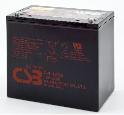 GPL12520 12V 52Ah CSB Batteria sigillata Batteria al piombo acido Batteria a lunga durata Batteria ricaricabile per UPS