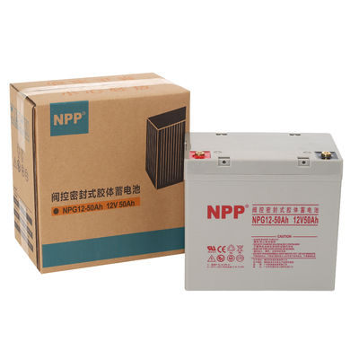 NPP NP12-50Ah Gel ricaricabile a ciclo profondo Batteria Valvola Regolata Batteria al piombo acido Batteria di stoccaggio per sistema solare off-grid