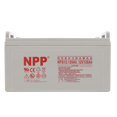NPP NPG12-120Ah AGM Deep Cycle Gel Battery 24A Charging Ratio Sicuro e senza manutenzione Altezza 208±2mm 8.19inch