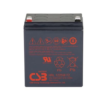 CSB HRL1225W F2 batteria sigillata al piombo acido corrente estremamente alta 12V 25W 12V 5Ah batteria a gel con terminale F2