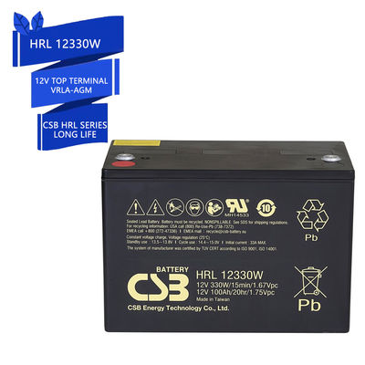CSB HRL12330W 12V 330W VRLA-AGM Valve Regulated Lead Acid Battery